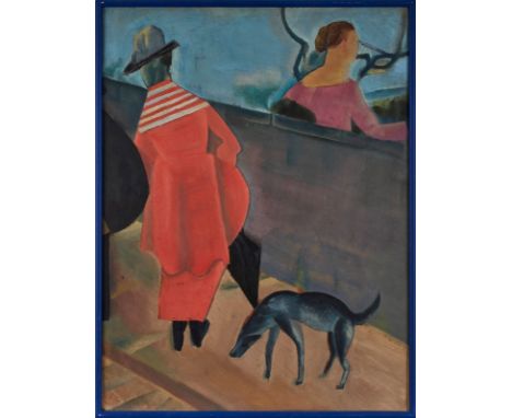 Gemälde Reinhold Ewald1890 Hanau - 1974 Hanau "Spaziergang" 1919 u. re. sign. u. dat. R. Ewald 19 Öl/Karton, 106 x 81 cm Lit.