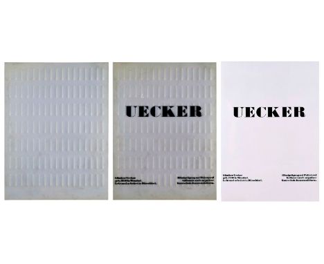 Prägedruck auf PolystyrolGünther Uecker geb. 1930 Wendorf "o.T." 1971 60 x 45 cm (insges.), o. R.