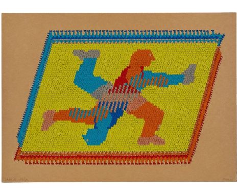 Siebdruck Thomas Bayrlegeb. 1937 Berlin "Rundläufer" u. re. sign. u. dat. Bayrle 70 u. li. m. d. Titel Exemplar 39/50 46,8 x 