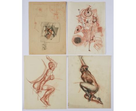 Konvolut 55 Skizzen u. ZeichnungenReinhold Ewald 1890 Hanau - 1974 Hanau "Verschiedene Motive" meist m. d. Signaturstempel od