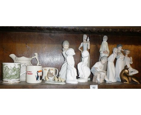 Nao, Lladro, Spode by Pauline Shone, and other similar figurines, Guinness Toucan mug, etc.