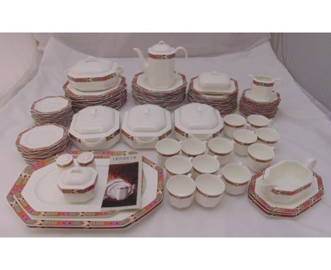 Villeroy and Boch Cheyenne dinner and tea service to include plates, bowls, serving dishes, coffee pot, milk jug, sugar bowl,