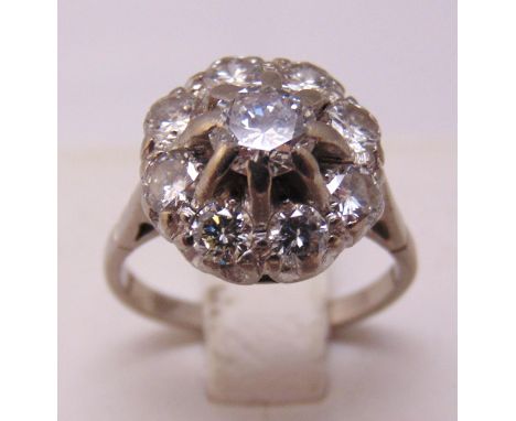 18ct white gold and diamond cocktail ring, approx total weight 6.1g