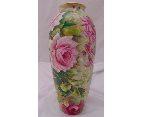 A rare collectors piece of Hammersley bone china, specially painted for Eric Hammersley in 1946, signed to the base, 37.5cm (