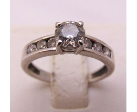 White gold diamond dress ring, tested 18ct, approx total weight 3.6g