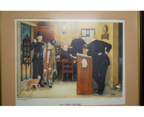 Limited edition signed print titled His first capture signed Jedd