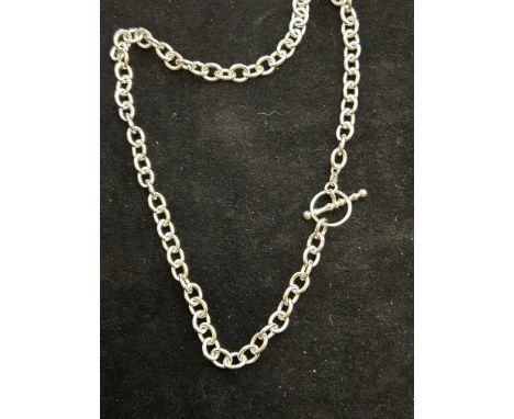 Silver T-bar necklace 