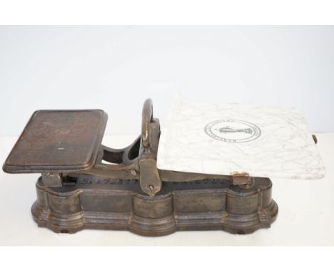 Set of Bartlett & Son ltd Bristol scales with ceramic plate 