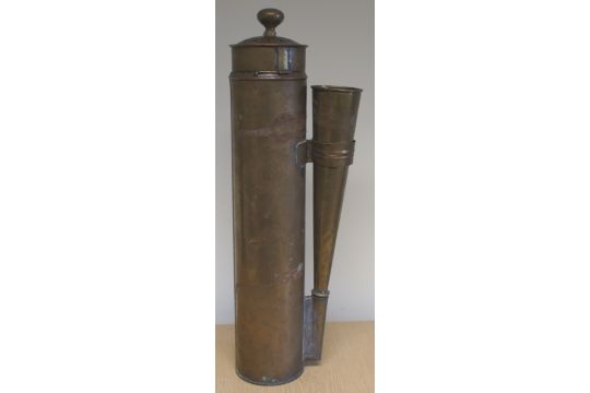 A Vintage Marine Br Fog Horn Of Cylinder Form With Hand Pump A Vintage Marine Br Fog Horn Of