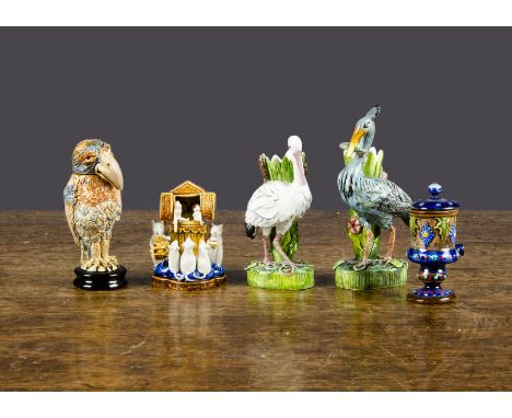 A Matthew Ludgate replica miniatures of iconic Victorian pottery, hand-sculpted from self-curing clay, comprising a Martin Br