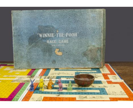 A 'Winnie the Pooh' Race Game complete with lead characters by KuZu - Pixyland Kew,  containing solid lead figures of Piglet,