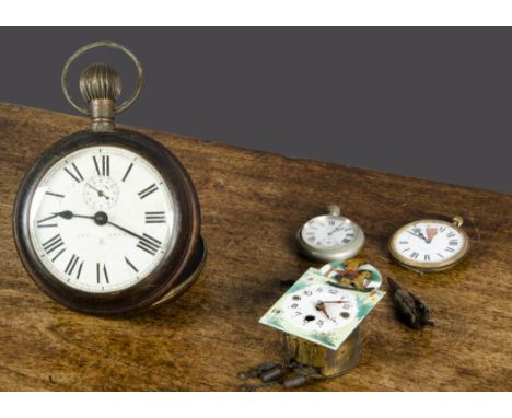 A large wall mounted ‘pocket’ watch,  dial marked RSM Germany, dummy winder,  the back opening, allowing the watch to sit on 