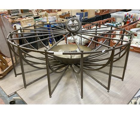 LARGE METAL  CHANDELIER