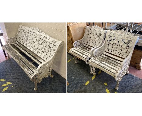 GARDEN BENCH &amp; 2 CHAIRS - A/F