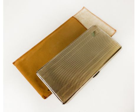 H/M SILVER CIGARETTE CASE ENGINE TURNED A/F TO INSIDE STRING NEEDS REPAIR