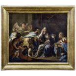 Tobias heilt die Augen seines blinden Vaters, Römischer Meister, um 1700