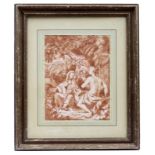 Landschaft mit alter Frau und Nymphe, Niederländischer Meister, 2. H. 17. Jh.