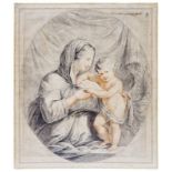 Madonna mit dem Jesusknaben, Studienblatt des 17. /18. Jh.