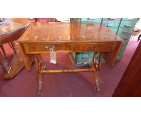 Sofa table - Regency style yew 88cm wide