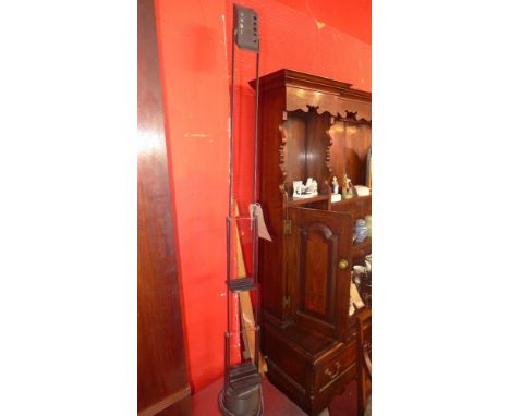A black painted adjustable counterweighted desk lamp 