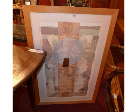 A P.G Gravele copper foil stamped print, signed and dated 1996, titled 'Brussels'