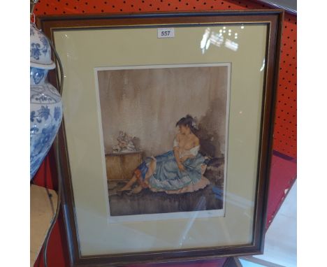 A William Russell Flint print (1880-1969) 'Cecilia contemplating Europa' bearing blind stamp from Michael Stewart fine art ga