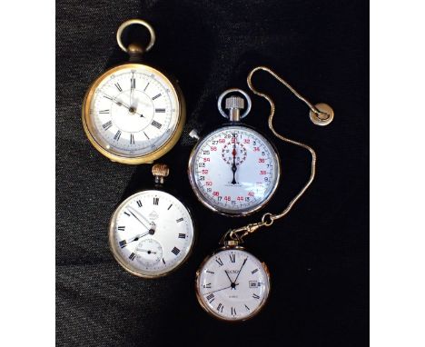 DENT OF LONDON: A SILVER CASE MILITARY OPEN FACE POCKET WATCHwith key wind movement, the white enamel dial with subsidiary se