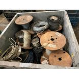 ASSORTED SPOOLS OF CABLE