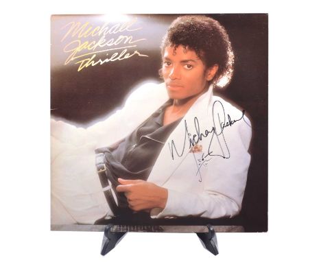 Michael Jackson, Thriller, 12" vinyl, signed in black to the album sleeve cover.