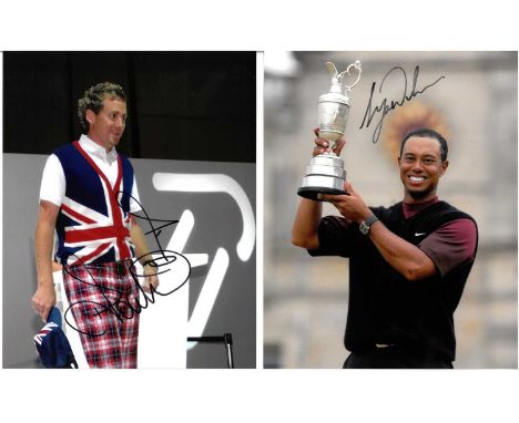 Golfing autographs: 52 signed photographs, mostly 30x21cm, including Lue Donald, Nick Faldo, David Howell, Miguel Angel Jimin