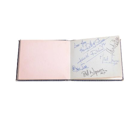 The Rolling Stones - an early set of band autographs from 1963 - in an autograph album, signed on a single page "Love from th