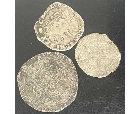 England, Charles I (1625-1649) half crown, group IV obv: King Charles I on horseback left, with upright sword and flowing clo