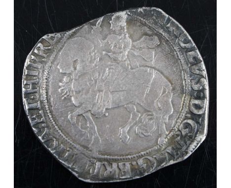 England, Charles I (1625-1649) half crown, group IV obv: King Charles I on horseback left, with upright sword and flowing clo