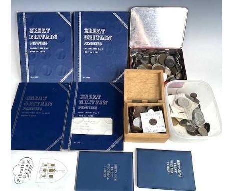 Great Britain and World, a collection of miscellaneous coins to include GB part filled Whitman folder 9682 (2) 9681 (2), Brit