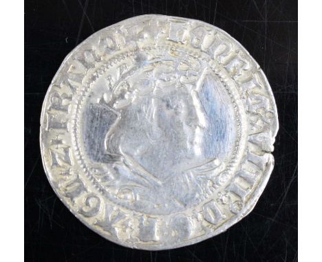 England, Henry VIII (1509-1547) groat, 2nd coinage (1526-44), obv: crowned and draped bust facing right, legend around, rev: 