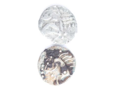 Ancient British Iron Age Celtic silver units of the Iceni (2): Boar / horse and ECEN symbol type. (2)