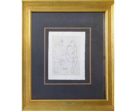 PABLO PICASSO, offset lithograph from the 'Picasso Dessins', created for the Stein-Rosenberg Collections, 32cm x 24cm, framed