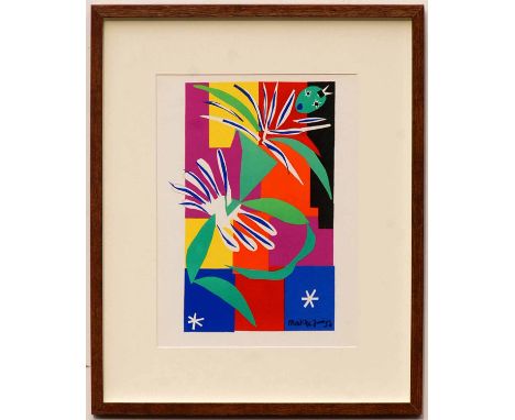 HENRI MATISSE 'Danseuse Creole', original lithograph from the 1954 edition after Matisse's cut-outs, printed by Mourlot, 38cm