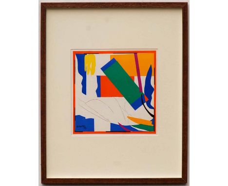 HENRI MATISSE 'Souvenir d'Oceanie', original lithograph from the 1954 edition after Matisse's cut-outs, printed by Mourlot, 3