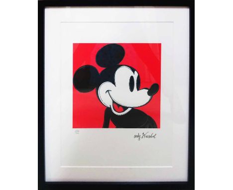 ANDY WARHOL 'Mickey Mouse', lithograph, signed in the plate, pencil numbered edition, 1943/5000, CMOA stamp on reverse, 41cm 