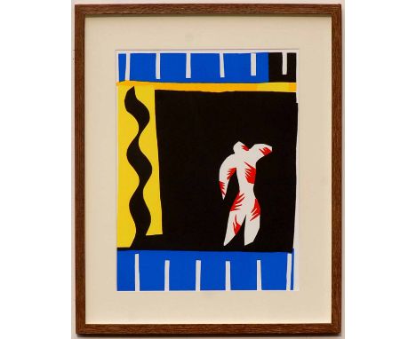HENRI MATISSE 'Le clown', 2004, lithograph after cut out, printed by Mourlot, edition:1500, 38cm x 29cm, framed and glazed.