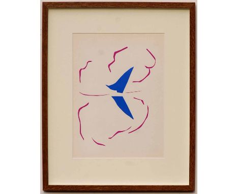 HENRI MATISSE 'Bateau', original lithograph from the 1954 edition after Matisse's cut-outs, printed by Mourlot freres, 25cm x