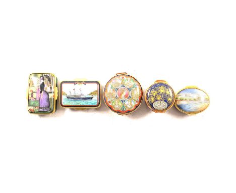 Five Halcyon Days limited edition enamel boxes, to include A Tribute to the Queens of the British Isles, ltd ed 62/100; The R