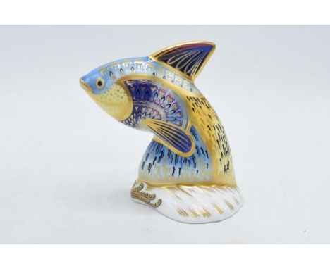 Royal Crown Derby paperweight Guppy, limited edition, first quality with gold stopper.  In good condition with no obvious dam