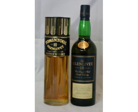 WHISKY - 2 bottles to include a Tomintoul Glenlivet 12 year old Single Malt Scotch Whisky in perfume bottle shaped decanter (