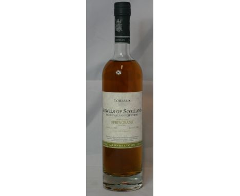 WHISKY - Bottle of Lombard 'Jewels of Scotland' Single Malt Scotch Whisky (70cl), distilled at the Springbank distillery in 1