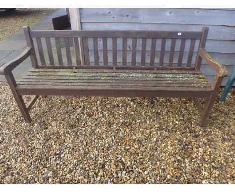 A used hardwood garden bench - Width 183cm 