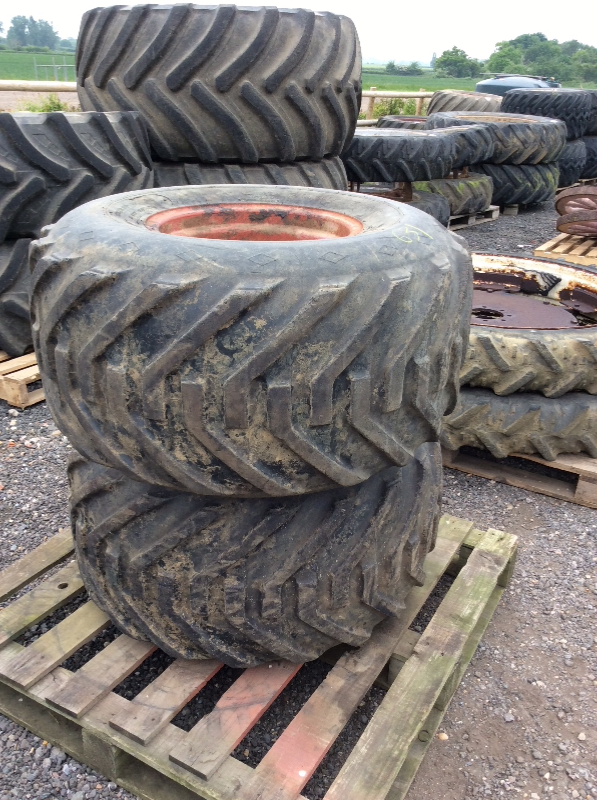 Goodyear Terratire 38x20.00-16 front wheels and tyres. Ex-Ford 2WD