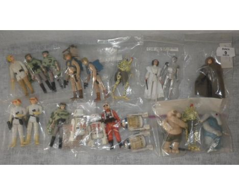STAR WARS - A COLLECTION OF TWENTY ACTION FIGURES including Princess Leia in white cloak, a Death Star droid, Sy Snootles and