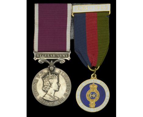Army L.S. & G.C., E.II.R., 2nd issue, Regular Army (24293456 Sgt A A A Mc Murchie RS) mounted as worn; together with a Royal 